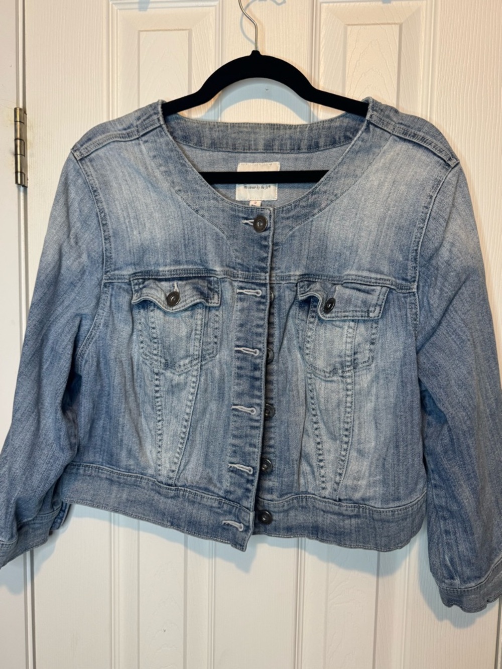Torrid Light Blue Washed Cropped Denim Jacket